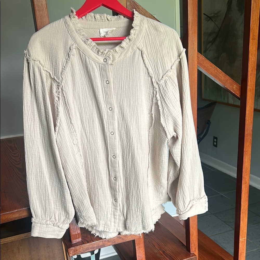 1.4.3. Story by Line Up Cream Textured Shirt